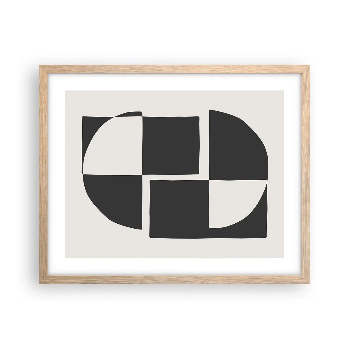 Póster en marco roble claro - Antítesis - síntesis - 50x40 cm