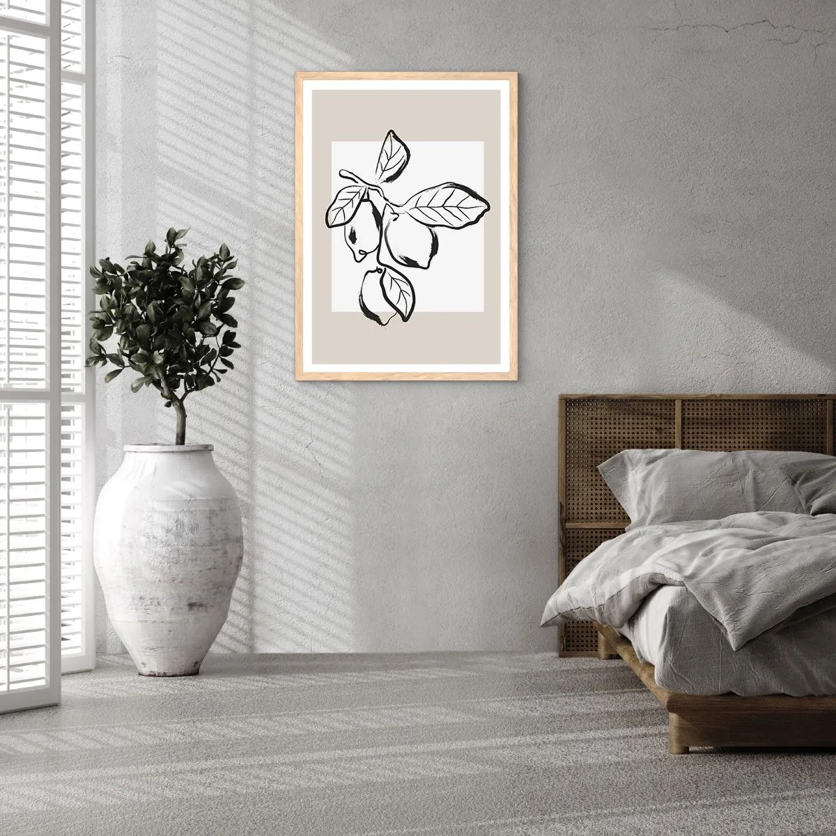 Póster en marco roble claro - Donde el limón madura... - 70x100 cm