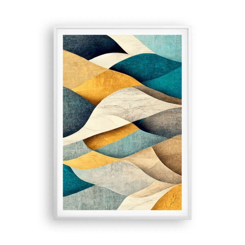 Póster en marco blanco - Ritmo y ondulación - 70x100 cm
