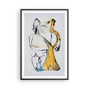 Póster en marco negro - Abstracción de cristal - 61x91 cm