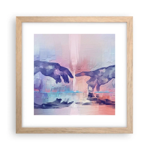 Póster en marco roble claro - Chispa divina de vida - 30x30 cm