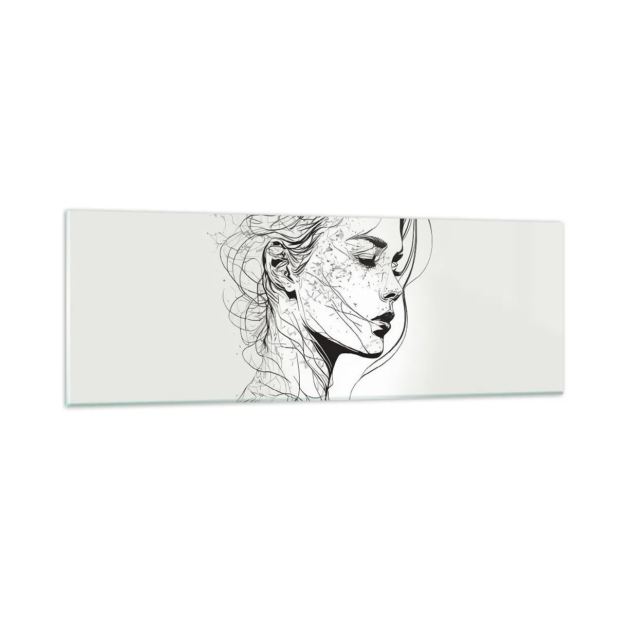 Cuadro sobre vidrio - Impresiones sobre Vidrio - Retrato de ensueño - 90x30 cm