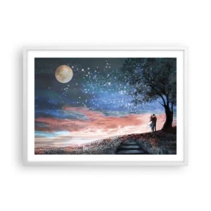 Póster en marco blanco - Un espectáculo estelar - 70x50 cm