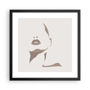 Póster en marco negro - Creación a partir de la luz y la sombra - 40x40 cm