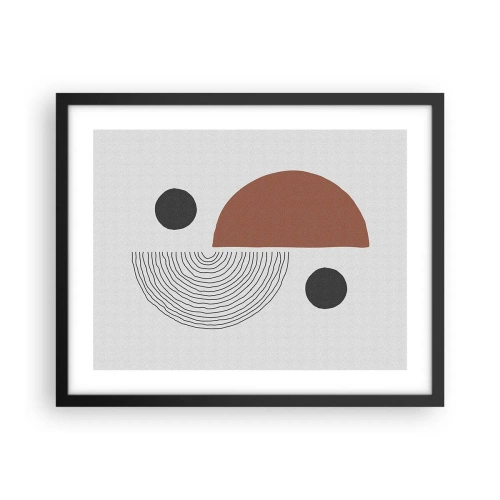 Póster en marco negro - La perfección del círculo - 50x40 cm