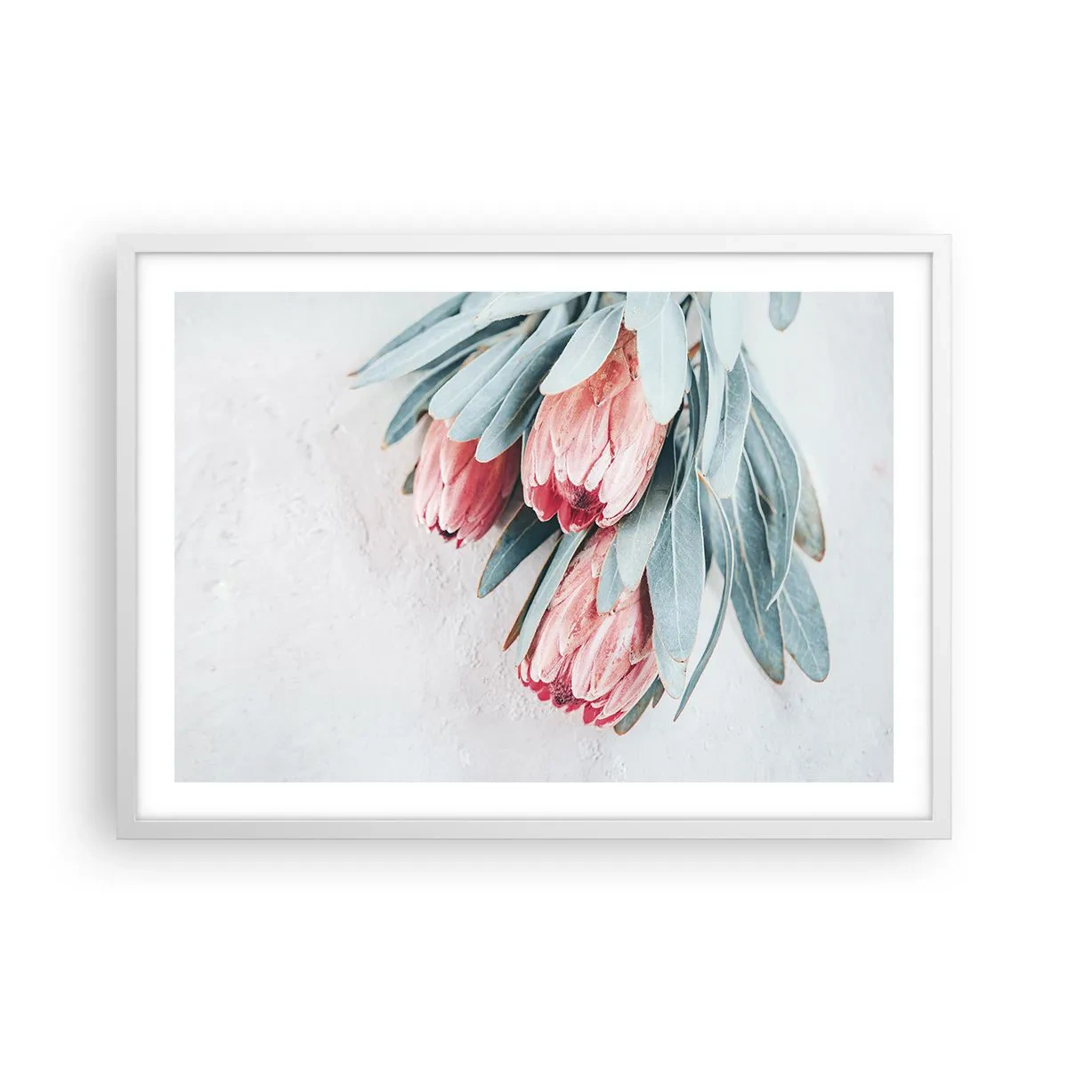 Póster en marco blanco - Avergonzada de su propia belleza - 70x50 cm