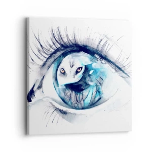 Cuadro sobre lienzo - Impresión de Imagen - Ojo con la naturaleza - 30x30 cm