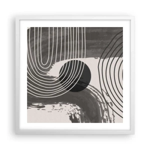 Póster en marco blanco - La victoria del óvalo - 50x50 cm