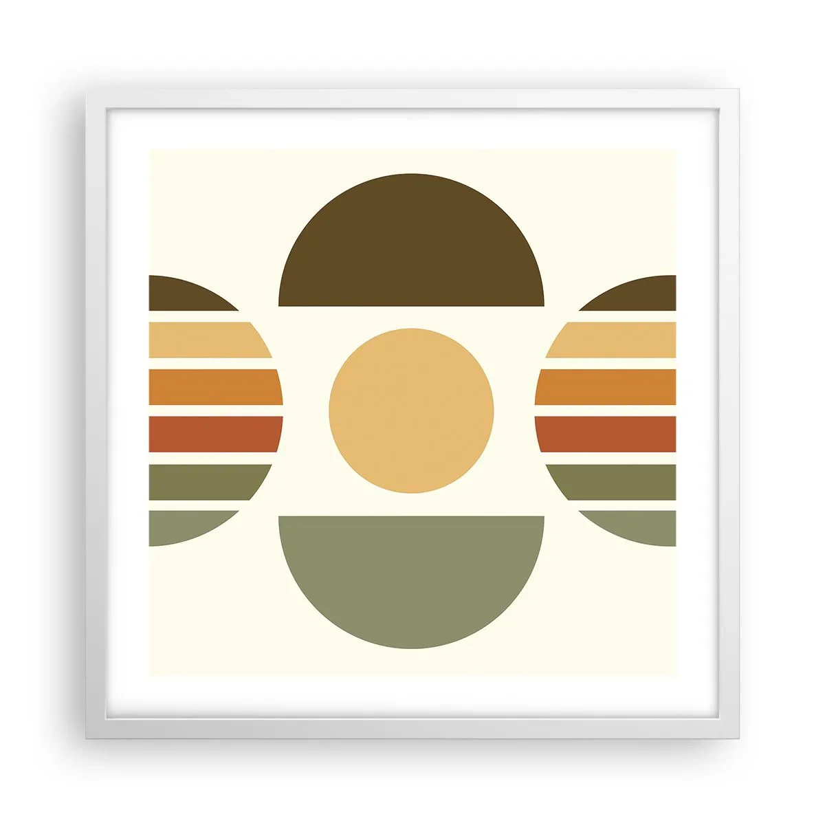 Póster en marco blanco - Los tonos de la tierra - 50x50 cm