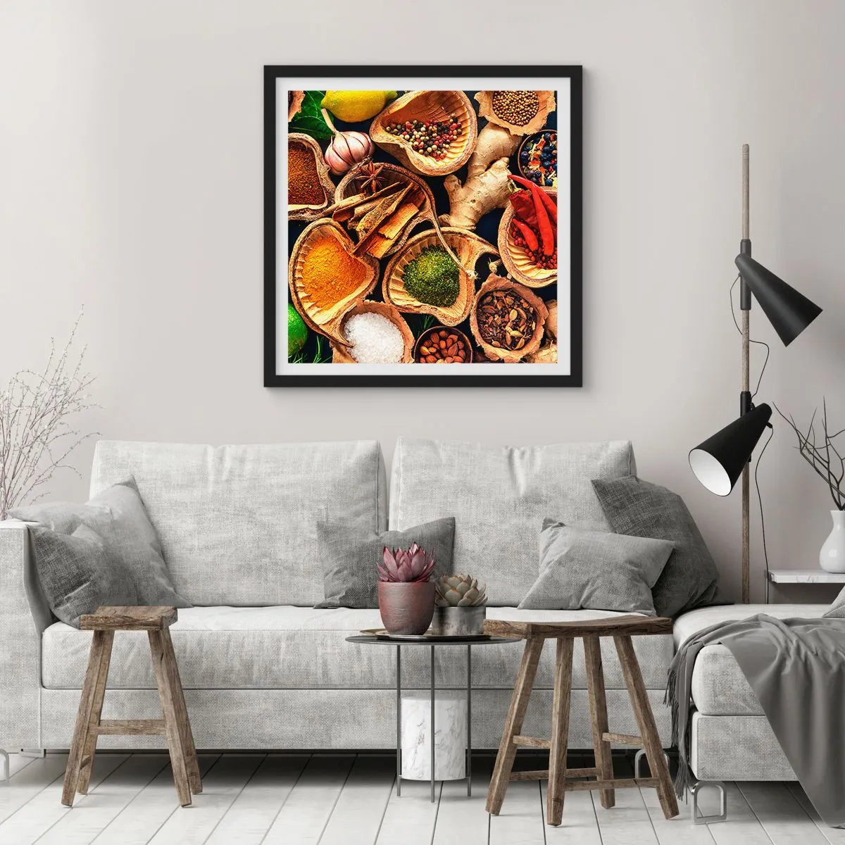 Póster en marco negro - Toma lo que quieras - 40x40 cm