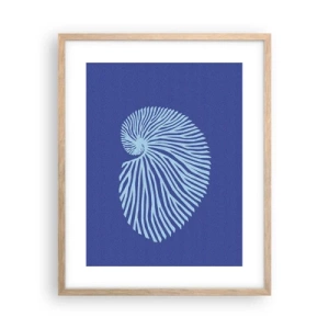 Póster en marco roble claro - Nacimiento de una concha - 40x50 cm