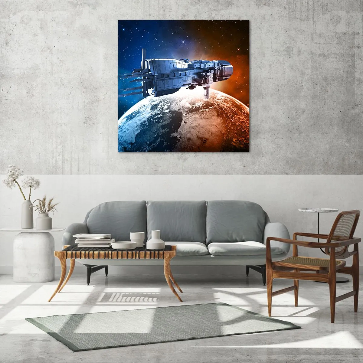 Cuadro sobre vidrio - Impresiones sobre Vidrio - Un observador atento - 70x70 cm