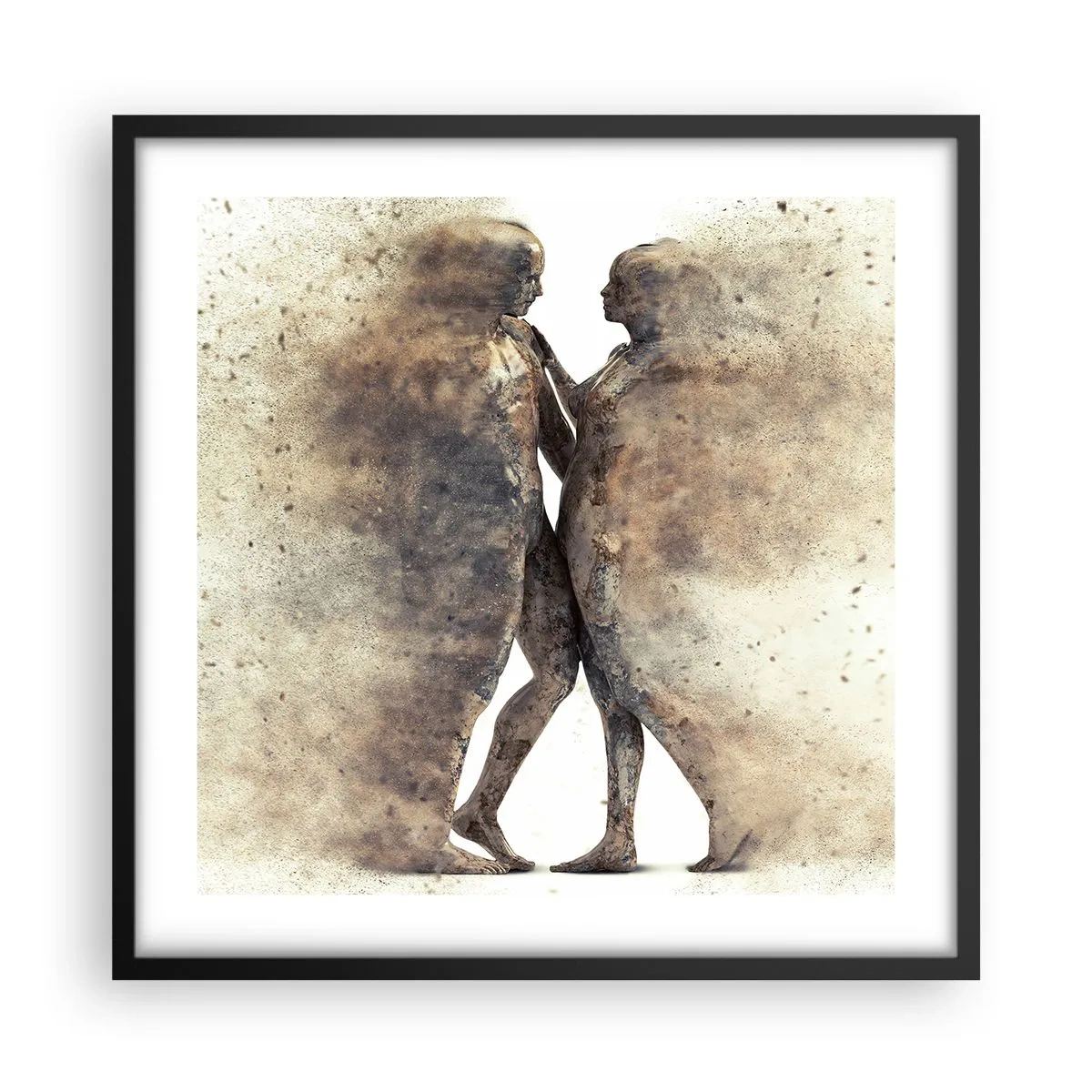 Póster en marco negro - Del polvo resurgieron para amar - 50x50 cm