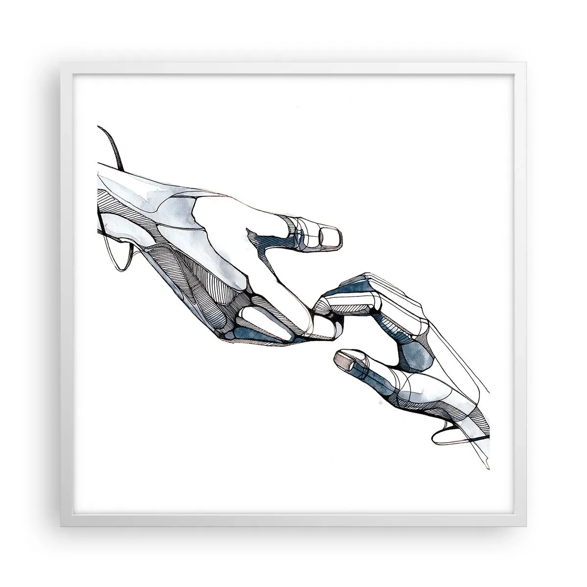 Póster en marco blanco - Un buen gesto - 60x60 cm