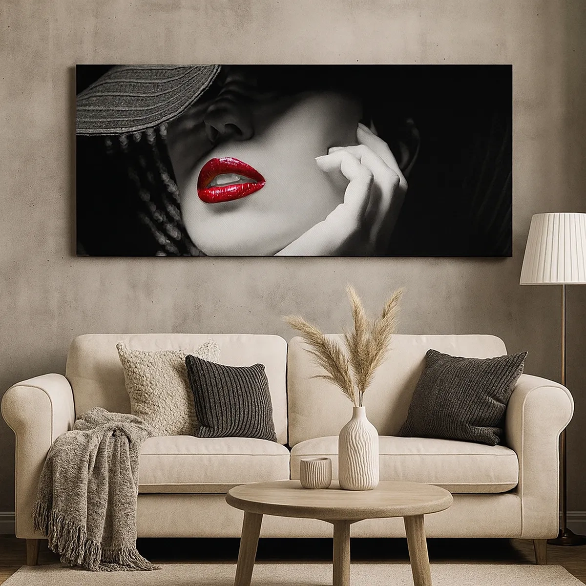 Cuadro sobre lienzo - Impresión de Imagen - Estudio en escarlata - 30x30 cm