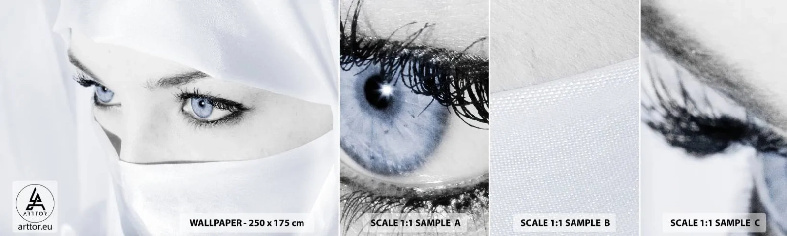 Muestra De Fotomural Standard Eco - Directamente de las mil y una noches - Mujer, Ojos, Cultura - 100x30 cm