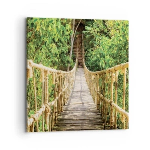 Cuadro sobre lienzo - Impresión de Imagen - Suspendido en verde - 70x70 cm