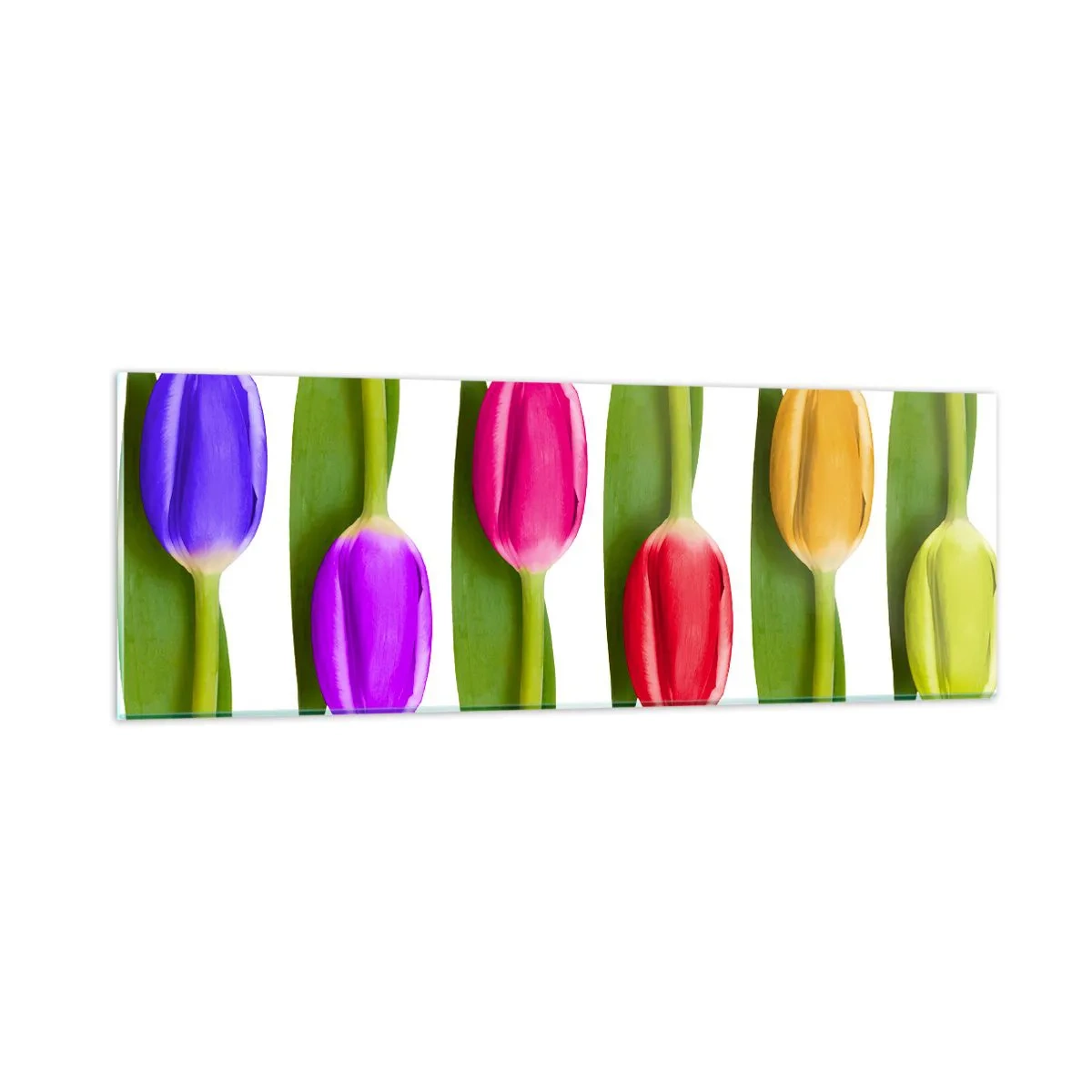 Cuadro sobre vidrio - Impresiones sobre Vidrio - Composición del arco iris - 90x30 cm