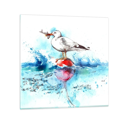 Cuadro sobre vidrio - Impresiones sobre Vidrio - Una captura exitosa - 60x60 cm