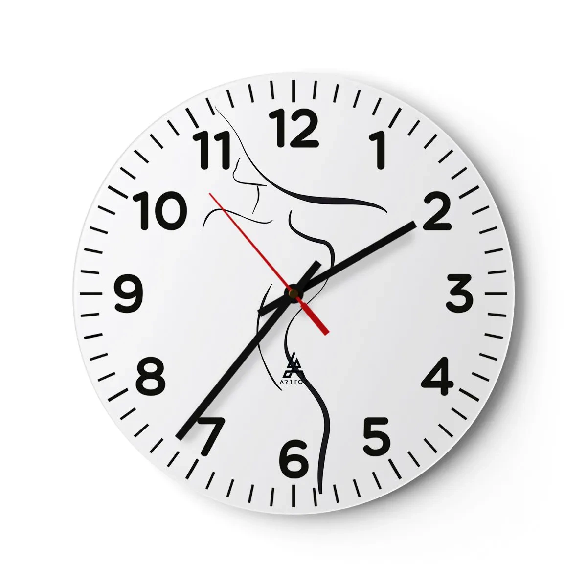 Reloj de pared - Reloj de vidrio - Escurridiza como una ola - 30x30 cm