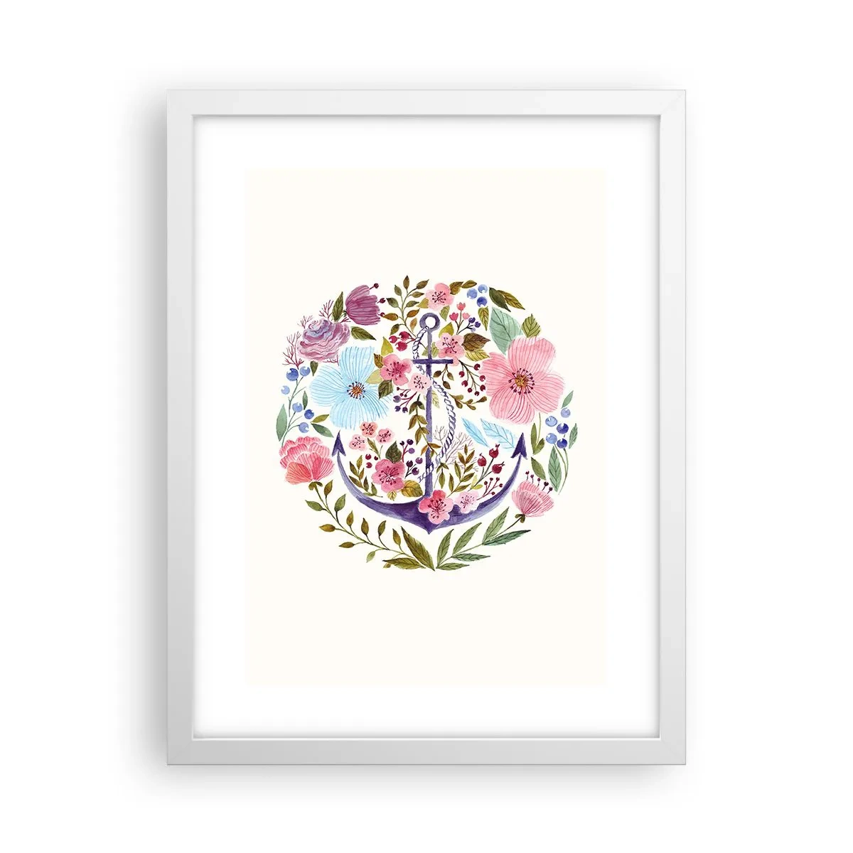 Póster en marco blanco - El sueño reparador de un marinero - 30x40 cm