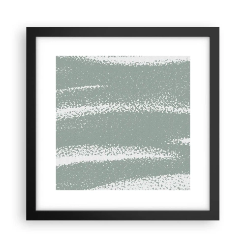 Póster en marco negro - Abstracción invernal - 30x30 cm