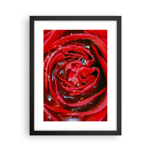 Póster en marco negro - En gotas de rocío - 30x40 cm