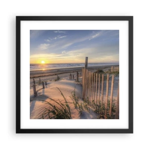 Póster en marco negro - El resplandor y la sombra del viento - 40x40 cm