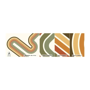 Muestra de fotomural autoadhesivo Deluxe Sticker - Zigzagueando hasta su destino - Abstracción, Pedazo, Patrón moderno - 100x30 cm