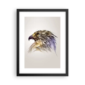 Póster en marco negro - Retrato de un guerrero - 30x40 cm