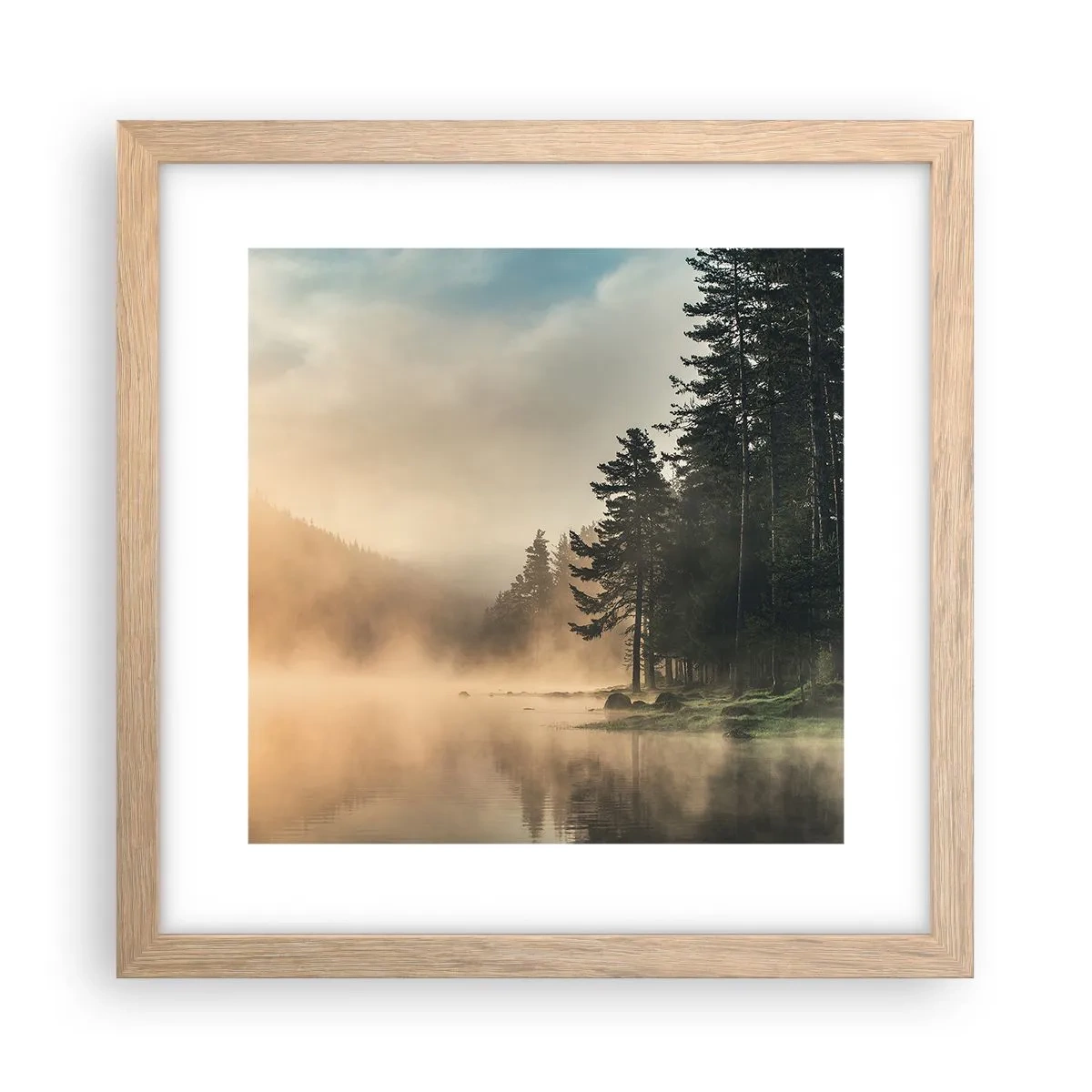 Póster en marco roble claro - El nacimiento de un día - 30x30 cm