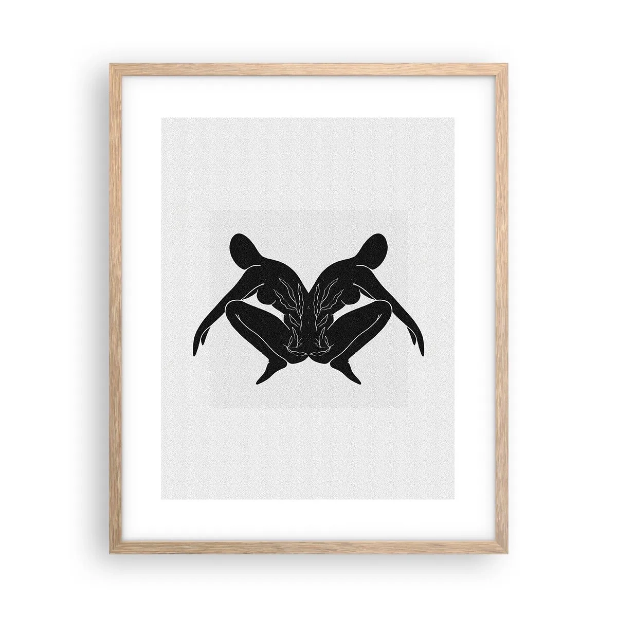 Póster en marco roble claro - Un alma compartida - 40x50 cm