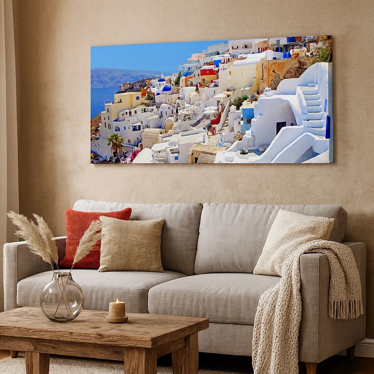 Cuadro sobre lienzo - Impresión de Imagen - Sueño de un verano griego - 30x30 cm