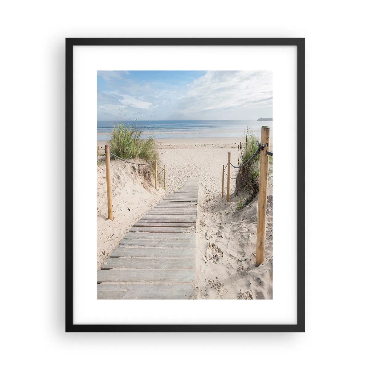 Póster en marco negro - Hasta el horizonte - 40x50 cm