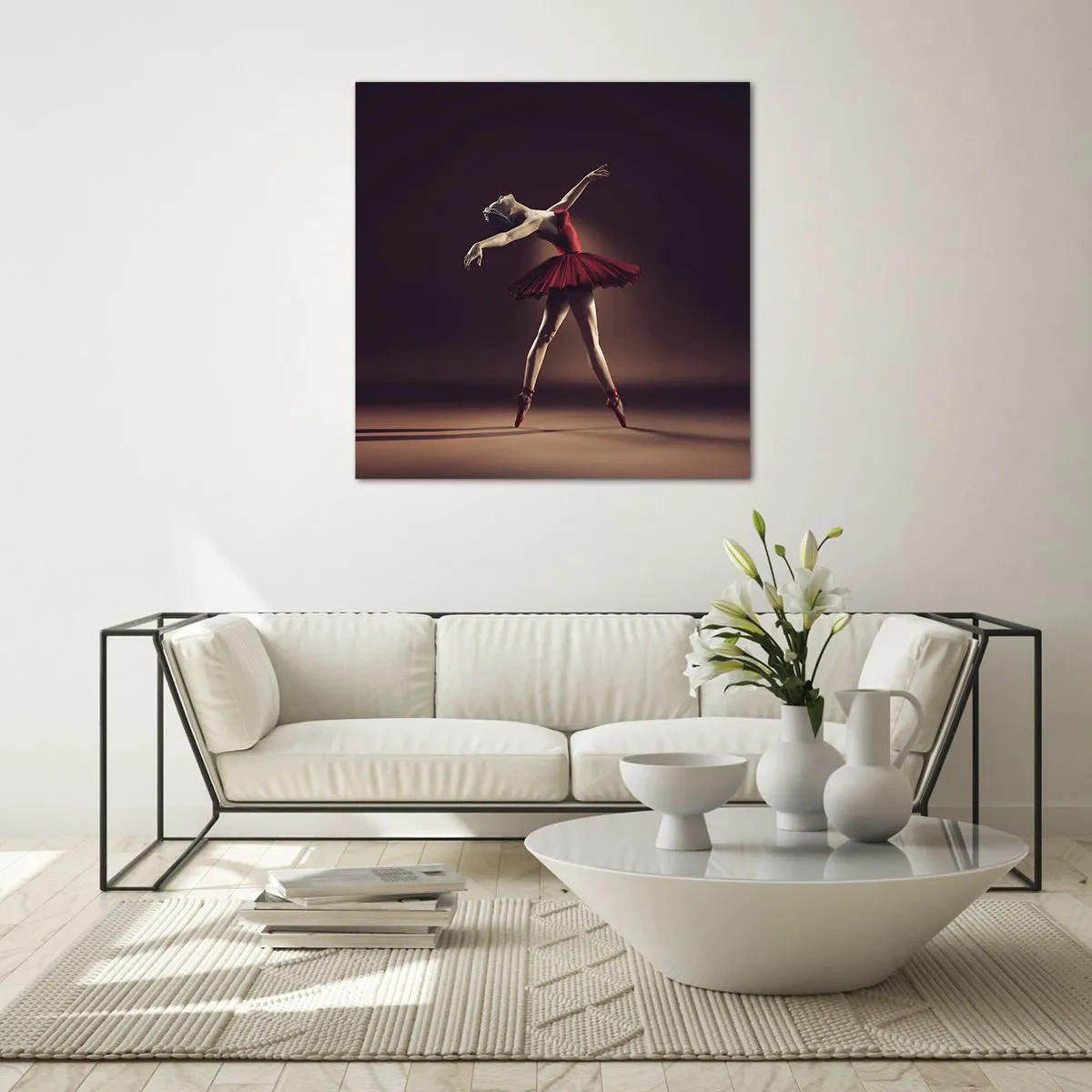 Cuadro sobre vidrio - Impresiones sobre Vidrio - Primera bailarina - 30x30 cm