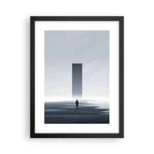 Póster en marco negro - ¿Oportunidad o amenaza? - 30x40 cm