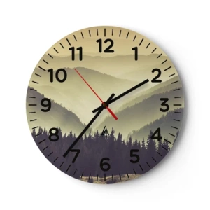 Reloj de pared - Reloj de vidrio - Más allá de las siete montañas... - 30x30 cm