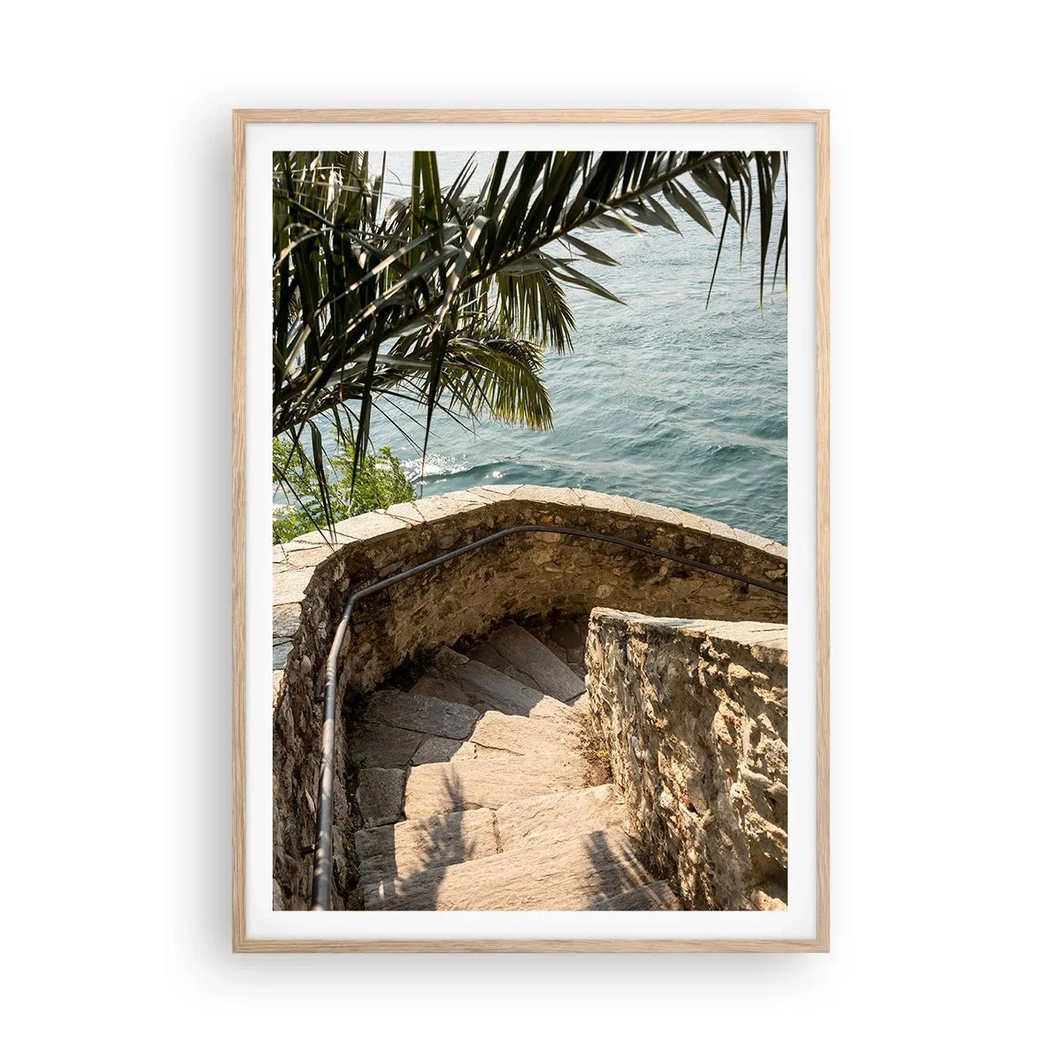 Póster en marco roble claro - Bajo el sol de Italia - 70x100 cm
