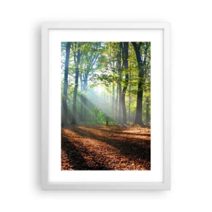 Póster en marco blanco - Resplandores y sombras - 30x40 cm