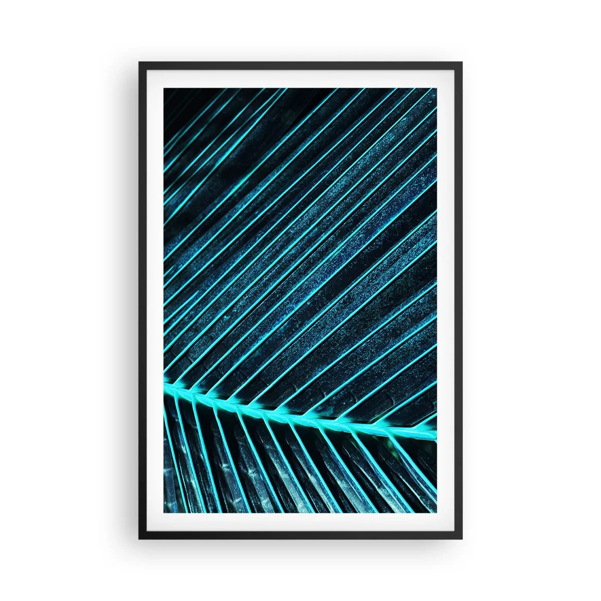 Póster en marco negro - La textura del verde - 61x91 cm