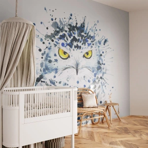 Fotomural Premium Canvas - Directo a los ojos - Pájaro, Búho, animales - 400x280 cm