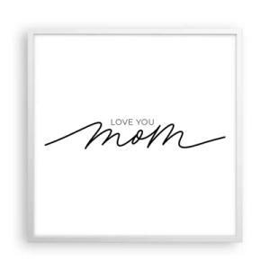 Póster en marco blanco - Gran emoción - 60x60 cm