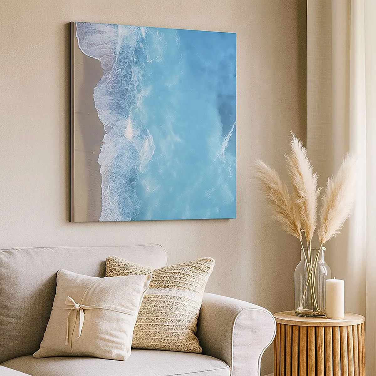 Cuadro sobre lienzo - Impresión de Imagen - El poder del azul - 30x30 cm