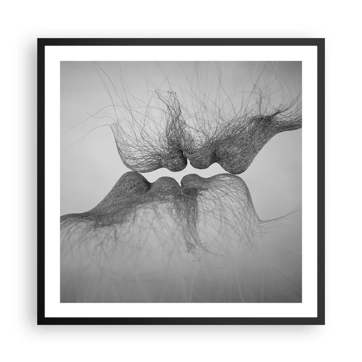 Póster en marco negro - Beso del viento - 60x60 cm