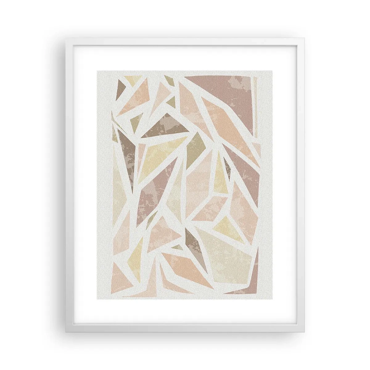 Póster en marco blanco - Composición de vidrieras - 40x50 cm