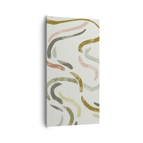 Cuadro sobre lienzo - Impresión de Imagen - La alegre danza de la abstracción - 65x120 cm