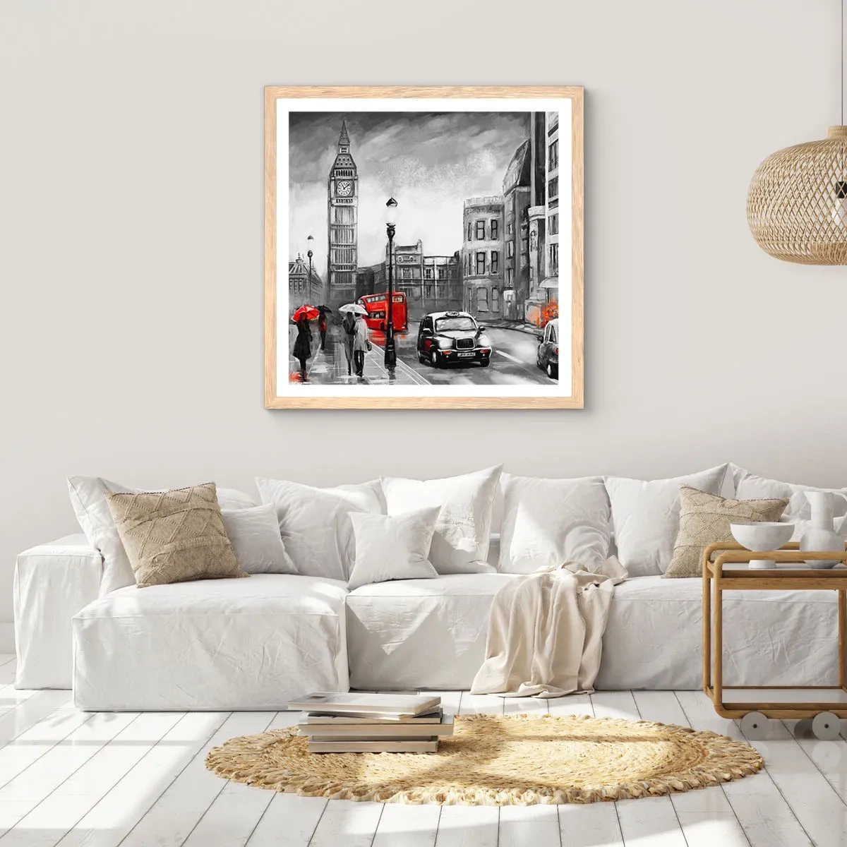 Póster en marco roble claro - No tan gris como la pintan - 50x50 cm