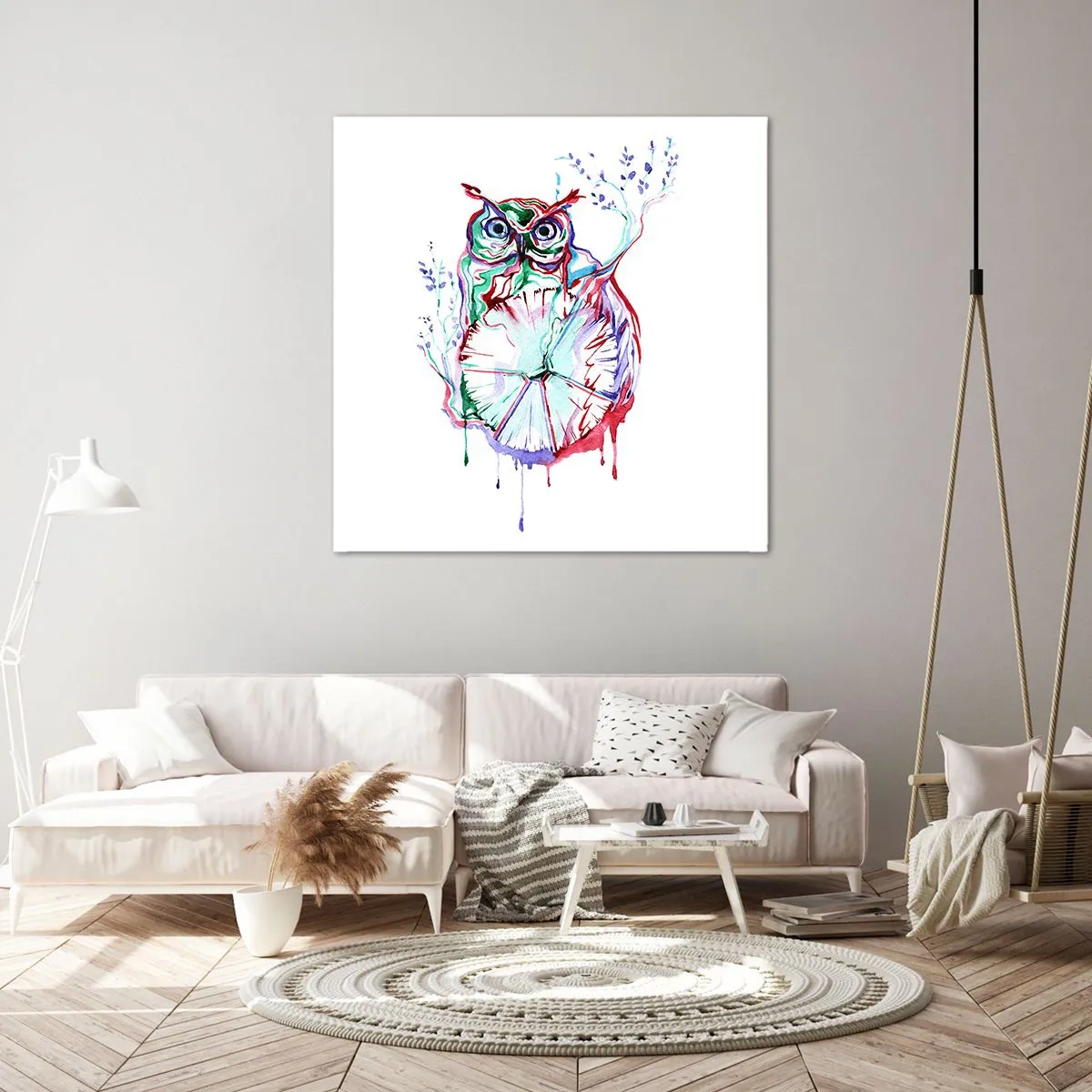 Cuadro sobre lienzo - Impresión de Imagen - Sabio por naturaleza - 70x70 cm