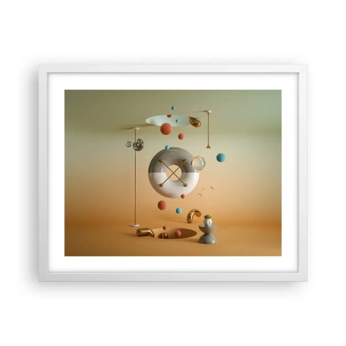 Póster en marco blanco - Todo puede suceder - 50x40 cm