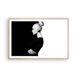 Póster en marco roble claro - Simplemente femenina - 91x61 cm